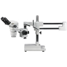 AmScope Professional Binocular Stereo Zoom Microscope Double-Arm Boom Stand