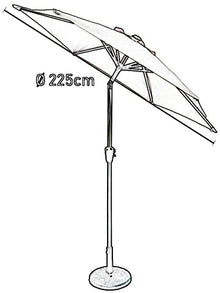 Umbrellas 7ft/2.25m Garden Umbrella Outdoor Sun Shade for Beach/Pool/Patio Umbrellas Round Sunscreen UV50+ (Color : Off-White) (Dargreen)