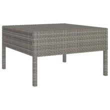 RJPLMFV 11 Piece Patio Lounge Set with Cushions Gray PE Rattan