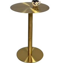 Round Side Table Gold Coffee Table End Table, Stainless Steel Bar Table Cocktail Bistro Table Dining Table for Kitchen Living Room Bedroom Balcony (Size : 50x50x75cm)