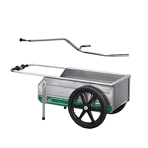 Tipke Manufacturing Company Foldit Do It All Aluminum Folding Cart, Green Stripe & 5800 Bicycle Hitch for Foldit Marine Utility Cart