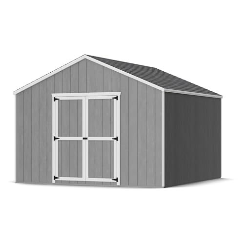 Little Cottage Co. 12x12 Value Gable Shed with Floor, Outdoor Wood Storage Do-It-Yourself Precut Kit