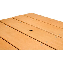 BarcoBoard 48 in. Square Pedestal Picnic Table, Surface Mount, Cedar