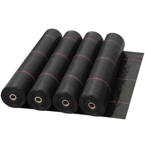 Dewitt UltraWeb 3000 Ground Cover Mat, 4 x 300 Feet, Rolled, Black, 4-Pack