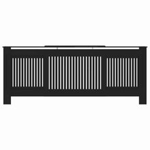Engineered Wood Radiator Cover 2 Pack Black 80.71 x 8.07 x 32.09 in