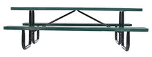 Vestil PT-MX-3096-GN Steel Picnic Table Expanded Metal Rectangle Top 30 in. x 96 in. Green