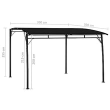 HGFDVCMR 10x10ft Outdoor Gazebo Canopy with Steel Frame, Anthracite