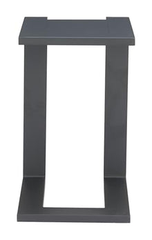Tudi Side Table Black, Black End Table, Modern Style, Powder Coated Aluminum Rectangular Shape Tabletop, Aluminum, Outdoor Living, 17.7" W x 14.2" D x 24" H