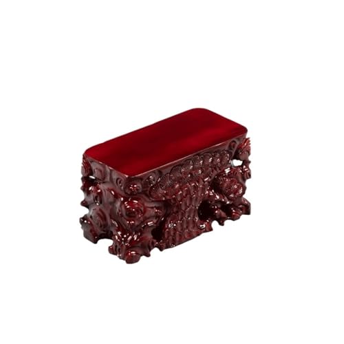 QUANGJN Pcs Plants Saucers Solid Wood Carved Flowerpot Fish Tank Heightened and Thickened Rectangular Base Pad Plant Pot Saucers,