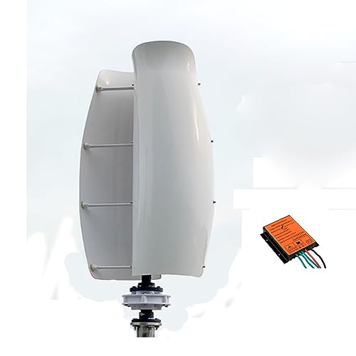 OLONETO 3000W High Power New Energy Tulip Wind Turbine Kit 12V 24V 48V Vertical Axis Maglev Disc Type External Wind Turbine with MTTP Controller (Color : White-B, Size : 48V)