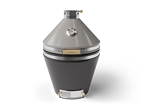 NewAge Products Platinum 22" Kamado Charcoal Grill, 2-Tone - Taupe & Iron Black