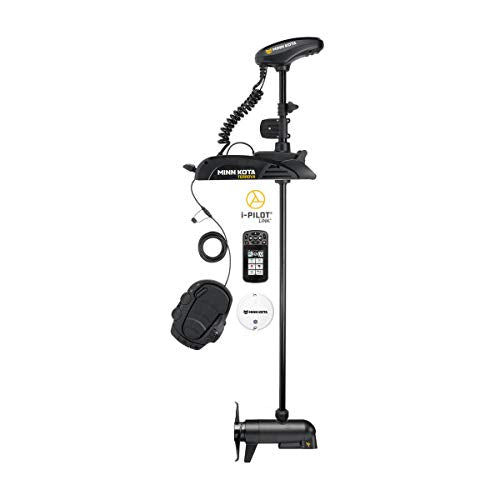 Minn Kota Terrova Freshwater Electric-Steer Bow-Mount Trolling Motor with MEGA Down Imaging & i-Pilot Link GPS, 112 lbs Thrust, 72" Shaft Black
