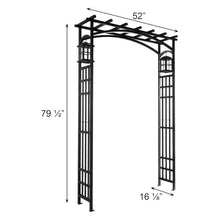 Panacea 84303 Mission Garden Arbor with Lanterns, Black, 79.5" H