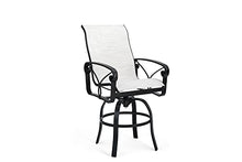 Winston Palazzo Sling High Back Swivel Balcony Stool Black Night/Blue Blush