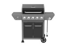 Megamaster Propane 5-Burner Gas Grill, Side Table wiht Warming Rack & Hook