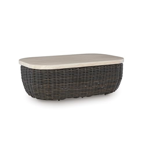 Signature Design by Ashley Kimora Patio Outdoor Wicker Coffee Table, 50"