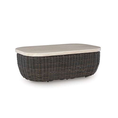 Signature Design by Ashley Kimora Patio Outdoor Wicker Coffee Table, 50"
