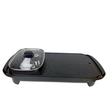 Electric Grill Smokeless Barbecue Baking Plates Hot Pot Steak Korean BBQ Non-stick Grilled Dual-use Pot(E)