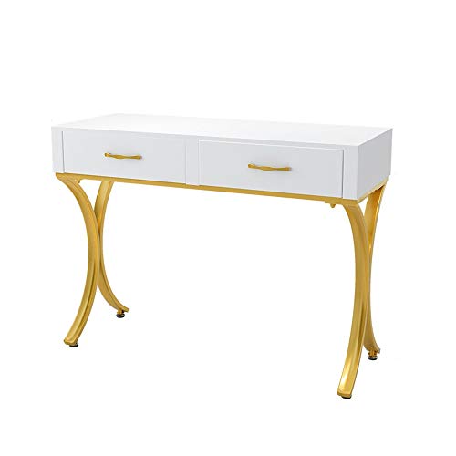 Side End Table Vanity Set with LED Mirror Cushioned Stool Dressing Table Vanity Makeup Table with Sliding Drawer , Makeup Organizers Separately Console table , side table 3 Sizes for Living Room Bedro
