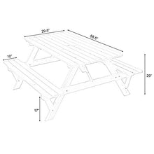 A-Frame Outdoor Patio Deck Garden Picnic Table, Stained