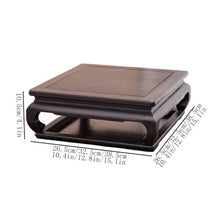 WOAITIANTIAN Vase Stand Square Purple Sandalwood Bonsai Base, Display Pedestal for Flowerpot Teapot(Medium)