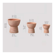 WOAITIANTIAN Flower Pots Tall Feet Pink Flower Pot with Line Texture Plants Container, for Bedroom Windowsill Garden(Large)