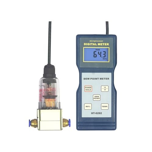 Hygrometer, HT6292 Dew Point Meter Compressed Air Gas Tester Intelligent Handheld Temperature and Humidity,Humidity Meter