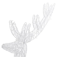 WEMYUFURN XXL Acrylic Christmas Reindeers 250 LED 3 pcs 70.9" Cold White,Outdoor Rattan Reindeer,Acrylic Christmas Light Reindeer Decoration,Lighted Christmas Reindeer Outdoor Yard Decoration Set