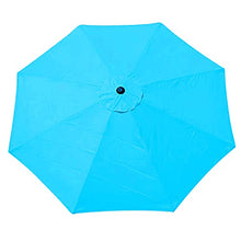 ERoomQ 9.8ft Garden Sun Umbrella Canopy Cover Replacement for Parasol with 8 Arms Outdoor Patio Market Table Umbrella Cover to Keep Cool in Blue Color