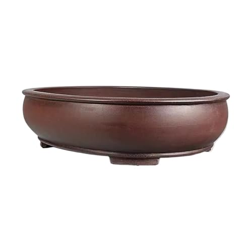 thalo Planter Pots Plant Pots Purple Clay Bonsai Flower Pot 21in Handmade Oval Flower Pot Green Plant Pots Plant Container Accessories