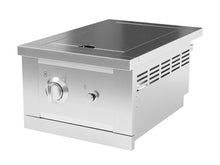 NewAge Products 12,000 BTU Natural Gas Side Burner, 304 Stainless Steel, Single Burner, Built-In Outdoor Kitchen, Pulse Ignition
