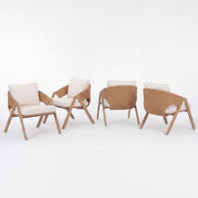 Seeheool Patio Chair with Cushions (Set of 4)