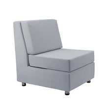 FDP Outdoor Modular Club Chair Featuring Sunbrella Fabric - Weather-Resistant, Fade-Resistant, Assembled Patio Furniture with Cover Included for Backyard, Poolside Seating - Canvas Granite