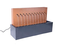 Hi-Line Gift Ltd. Two-Toned ZINC Metal Fountain with Planter, Rust; Black