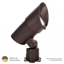 WAC Landscape Lighting, LED 12V Large Size Accent Light with Adjustable Beam Angle and Integral Brightness Control 740-2300 Lumens 4000K Cool White Built-in LED in Solid Brass Coated with Bronze