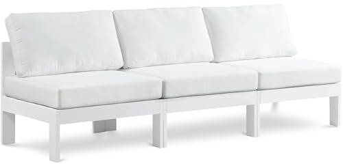 Meridian Furniture 375White-S90B Nizuc Collection Modern | Contemporary Outdoor Patio Modular Sofa