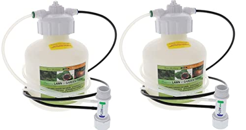 EZ Flo 3/4 Gallon Garden Hose Fertilizer Injector (2005-HB) Hose Bib and Drip System (2 Pack)
