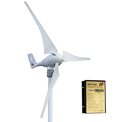 Marsrock Wind Turbine Generator Kit 400W 12V with 3 Delta Blade, Wind Generator Kit with Charge Controller, Wind Generator for Marine, RV, Home, Windmill Generator Suit for Hybrid Solar Wind System