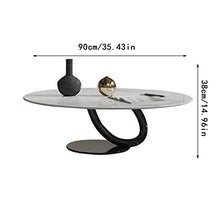 DIEYPOL Coffee Table Modern Slate Coffee Table Minimalist Round Tea Table Living Room Home Coffee Table Creative Shape Coffee Table Mesa para Centro De Sala(B)