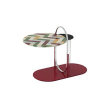 DINBOZ26X Living Room Table Colorful Glass Side Table Modern Art Style Living Room Mini Storage Balcony Small Round Outdoor Side Table