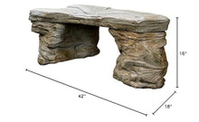 Athena Garden Inc. Cast Stone Petrified Rock Bench Outdoor Garden Decor Natural