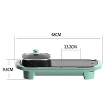 Electric Grill Smokeless Barbecue Baking Plates Hot Pot Steak Korean BBQ Non-stick Grilled Dual-use Pot(E)