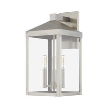 Livex Lighting 20584-91 3-Light Outdoor Wall Lantern, Brushed Nickel
