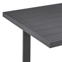 Armen Living Menorca Outdoor Patio Dining Table in Aluminum