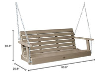 Highwood Weatherly Porch Swing 5 Feet, Woodland Brown