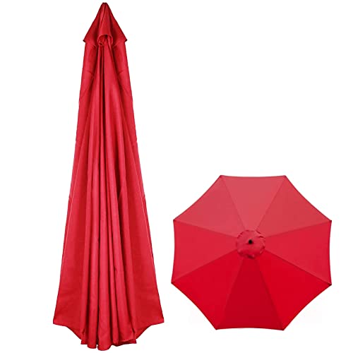 ERoomQ Polyester Patio Umbrella Canopy Cover UV Protection Outdoor Table Umbrella Sun Shade Replacement Cloth for Parasol with 13 Ribs