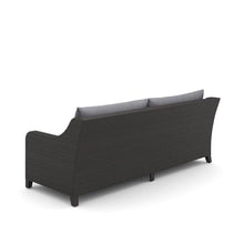 Outdoor Escape 2 Piece Wicker Patio Furniture Set with Outdoor Loveseat and Slatted Coffee Table, Elegant Patio Loveseat and Coffee Table for Outdoors
