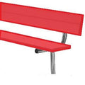 BSN Permanent Bench with Back 15' Red