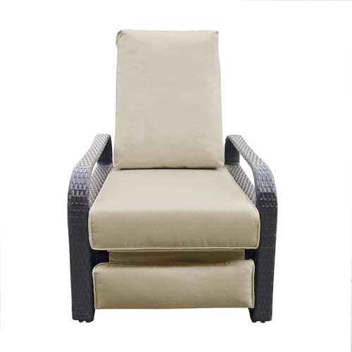 Teilmix Zinkitool Khaki Reclining Chair with HDPE