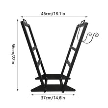 WXPWAMZ Outdoor Indoor Firewood Log Rack, Small Wood Rack Holder For Fireplace, Metal Firewood Carrier Brackets For Campfire Garden Patio Storage